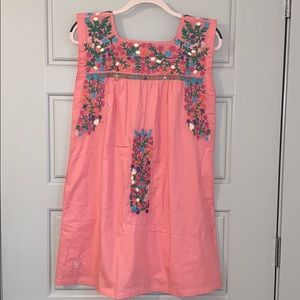 Pink Embroidered Dress